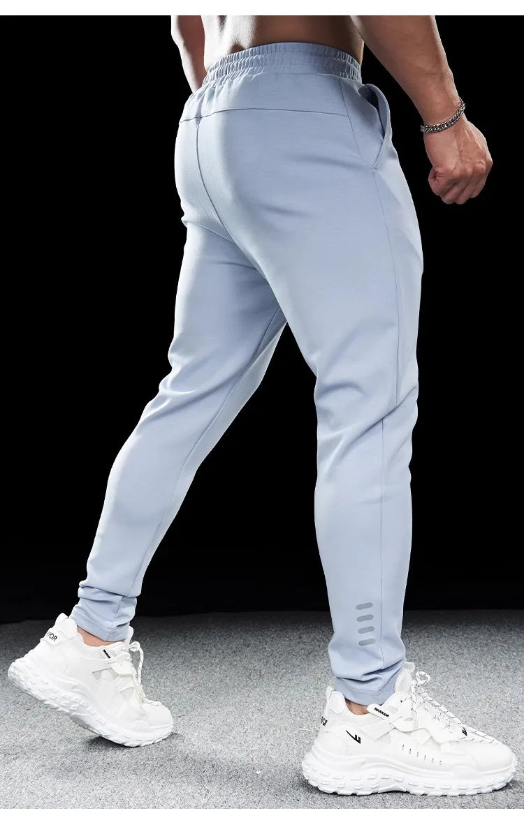 Men's Sports Gym Fitness Casual Slim Stretch Running Pants Tops Men's Quick-drying Breathable Training Pants Autumn Winter