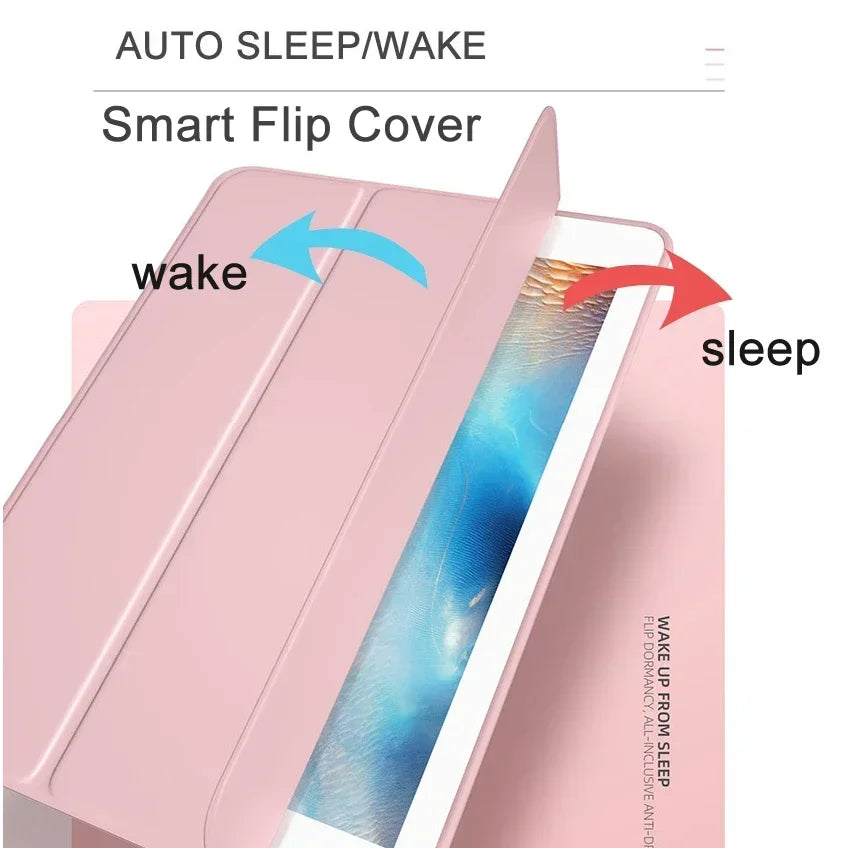 Flip Cover Tablet Case For iPad Air Pro MINI Cases 3 4 5 6 7 8 9 10 Generation 11 13 12.9 2024 2025 Leather Sleeve Stand Cases