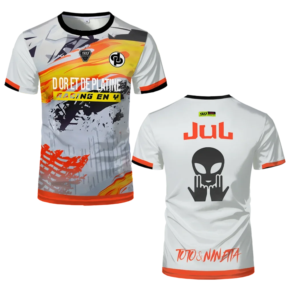90 Minutes Series MM9 JUL Football Shirt Men's Summer Outdoor Sports Quick-drying Jersey Oversized Fitness Training T-shirt