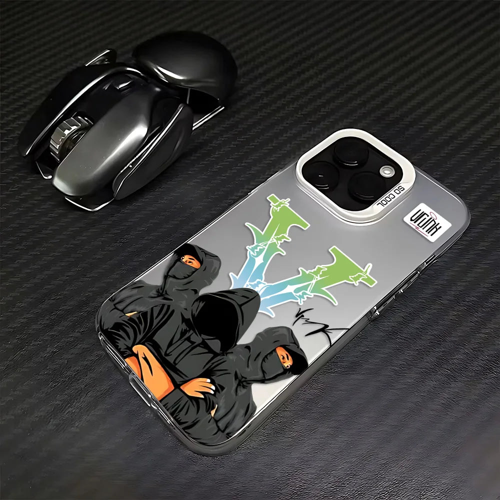 Streetwear Vlone Style Case For iPhone 17 16 15 14 13 12 11 Pro Max Plus Hip Hop Goggles Man Cool Graphic Shockproof Soft Cover