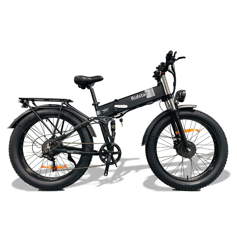 Ridstar 48V 23Ah Folding Fat Tire E-MTB | 2000W Dual Hub Motor Electric Mountain Bike [EU Stock]