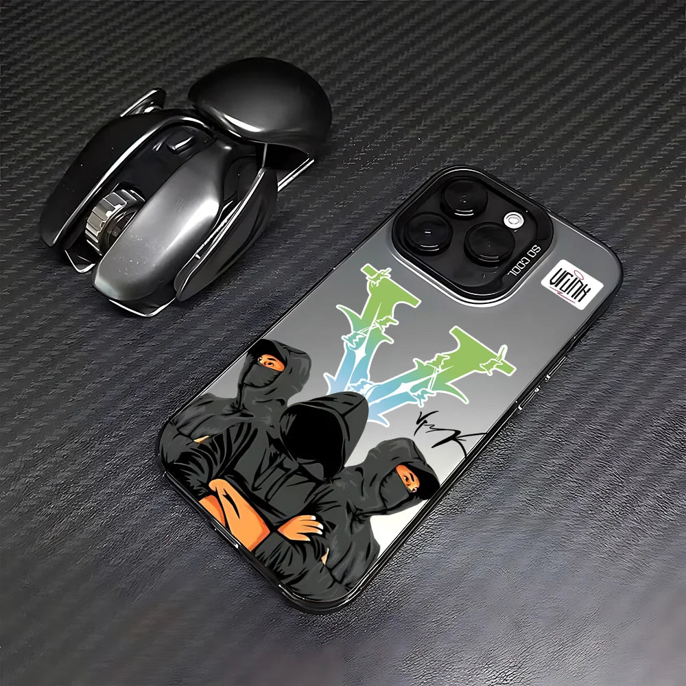 Streetwear Vlone Style Case For iPhone 17 16 15 14 13 12 11 Pro Max Plus Hip Hop Goggles Man Cool Graphic Shockproof Soft Cover