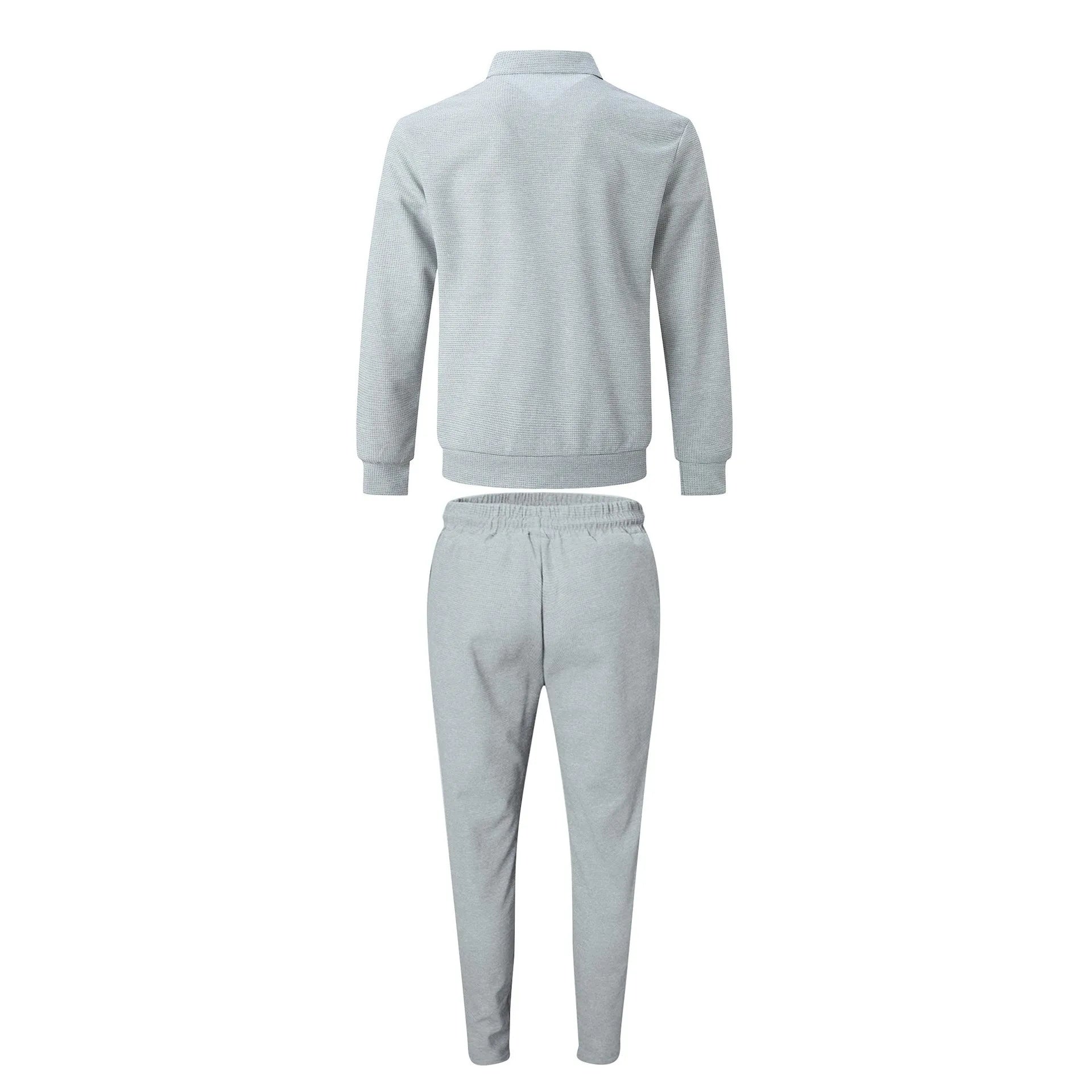 The new 2025 spring and autumn sports men's youth popular solid color jacket jacket trousers two leisure sports suit
