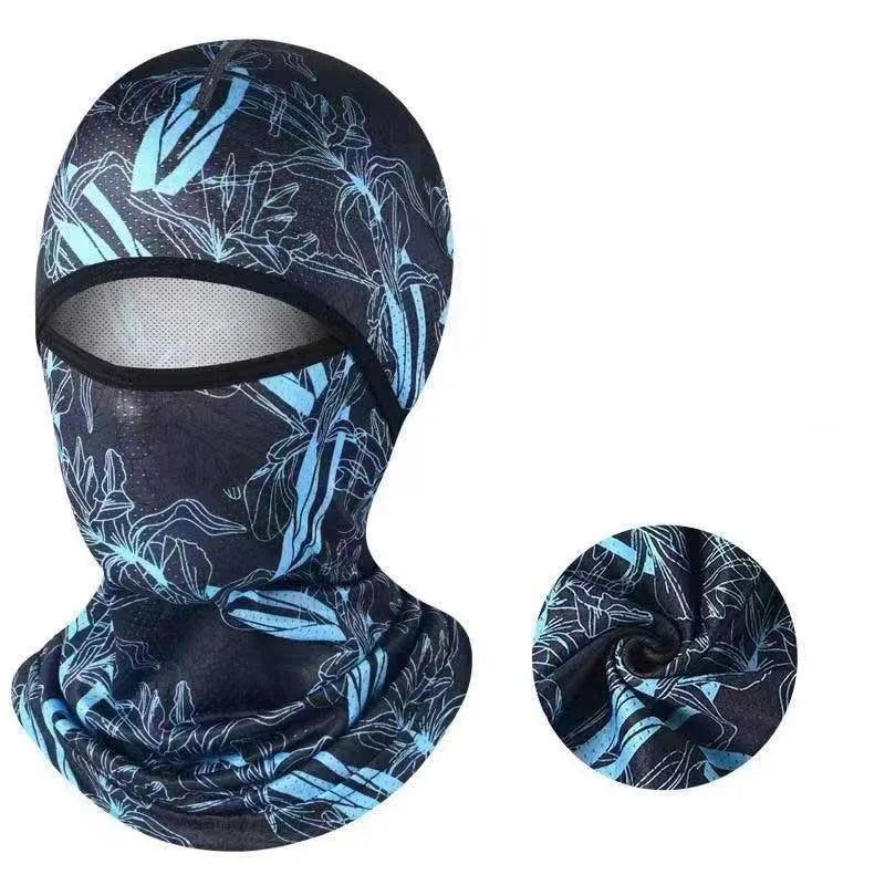 Summer Cool Balaclava Ice Silk Cycling Full Face Cap Sun Anti-UV Protection Sports Face Cover Headwear Bike Motorcycle Men's Hat