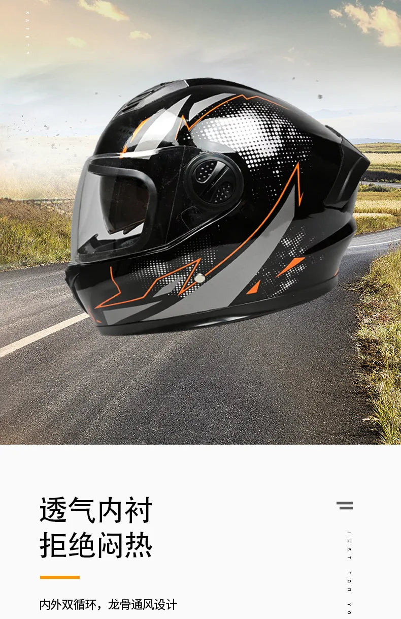 Motorcycle Helmet Casco Moto Motorbike Double Lenses Full Face Helmet Motorcycling Racing Helmet Casco Moto Casque