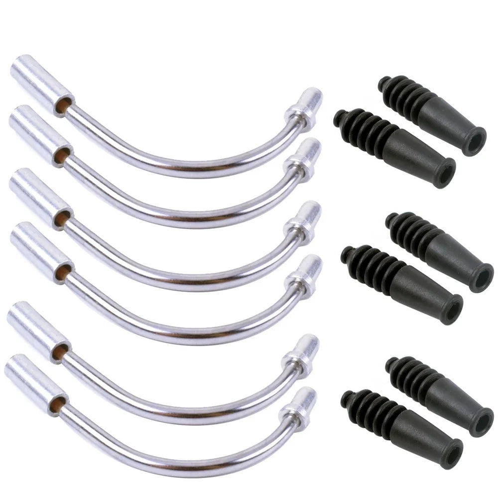 Aluminum Bicycle V Brake Noodles Bend Tube Cable Guide Rubber Head Hose Brake Bicycle Parts MTB Accessory