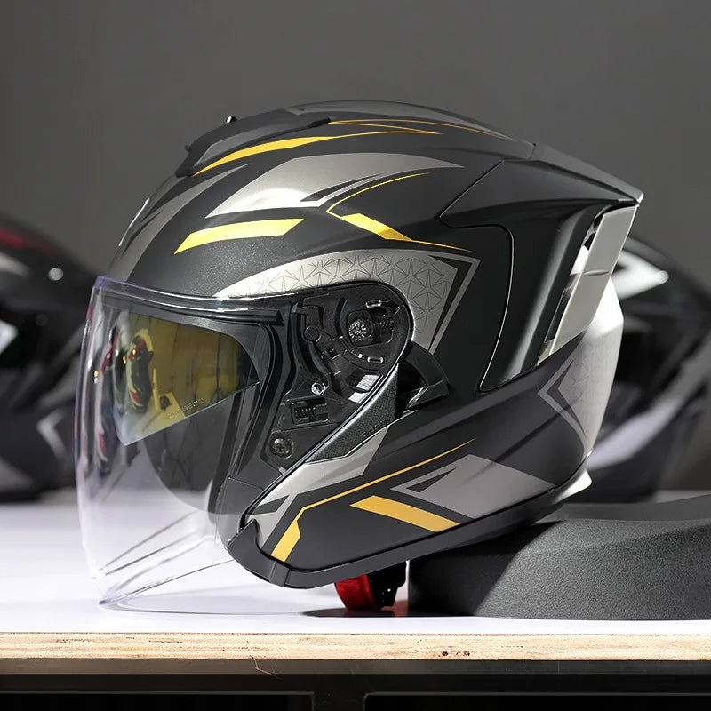 Lightweight Ventilated 3/4 Open Face Helmet DOT ECE Approves Motorbike Scooter Scooter Half Helmet Open Face Casco Moto