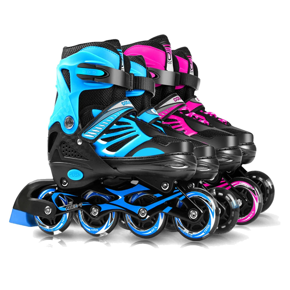 Outdoor Sports Skates Roller Inline Adjustable Children Tracer For Kids Boys Girls blade Illuminating Wheels Roller Skates Shoes