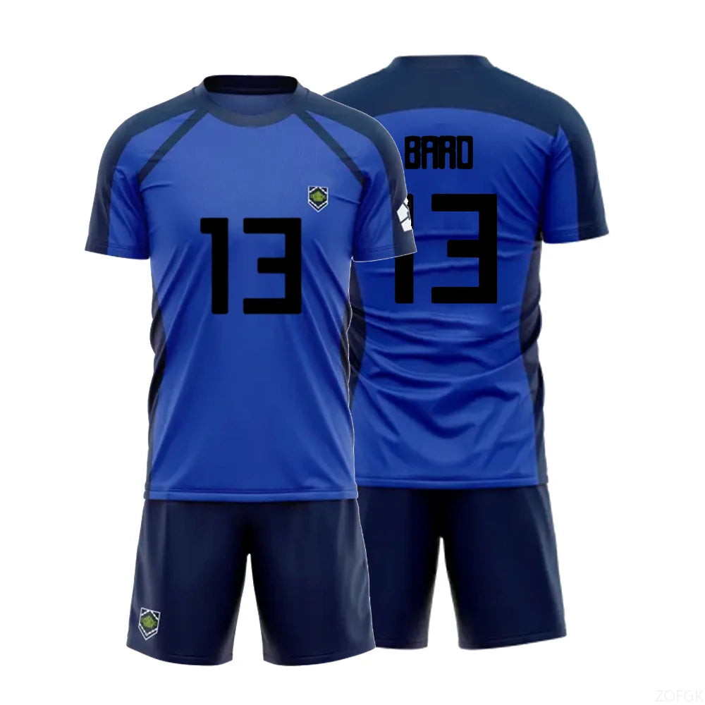New Anime Blue Lock Short Sleeve shorts Set Futsal Football Pattern VL Replika T Shirt Sets Soccer Club Cosplay Unisex Jersey