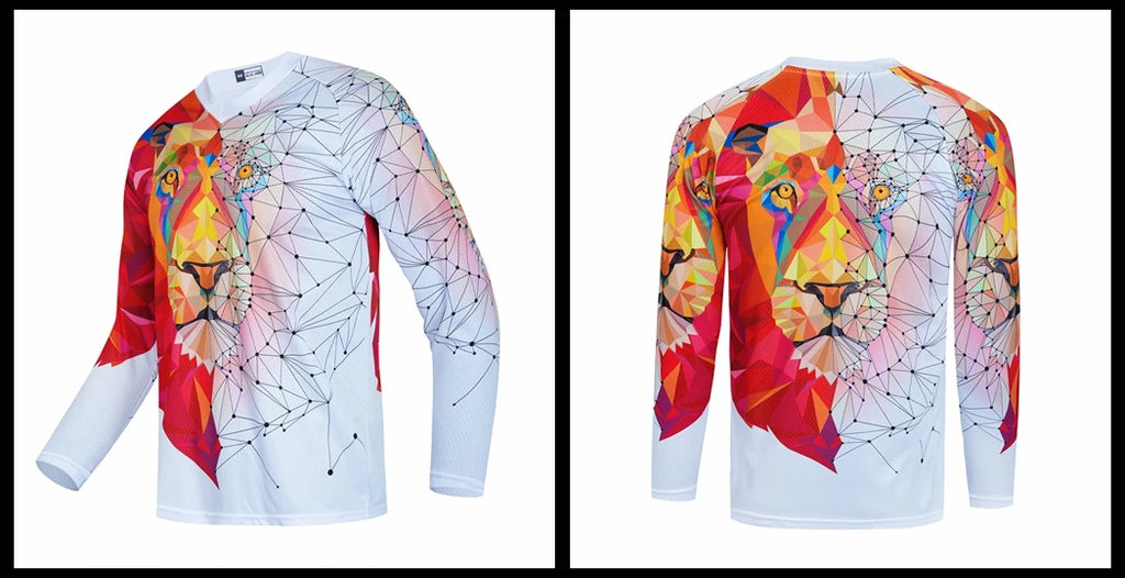 Pink Dirt Bike Shirt Kids Motocross Jersey Youth Off Road Motorcycle Shirt Girls DH mtb BMX Jersey Long Sleeve Cycling Jersey