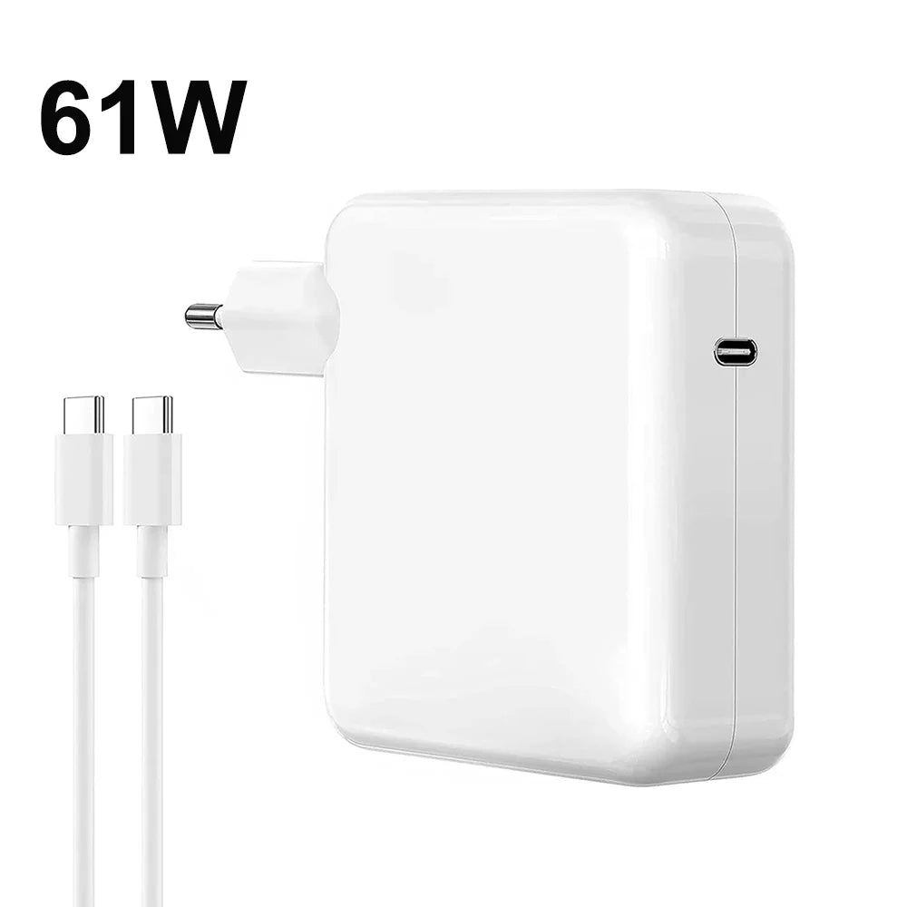 USB-C61W Charger 87W 96W 118W Type-C PD for MacBook 13 15-inch A1706 A1707 A1708 A1534 A1719 A214 iPad pro High Power Adapter