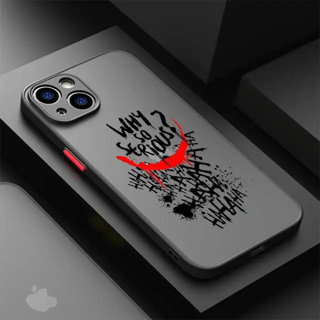 Cool Joker Phone Case For iPhone 16 15 14 13 12 11 Pro Max XS X XR 7 8 SE Transparent Back Cover