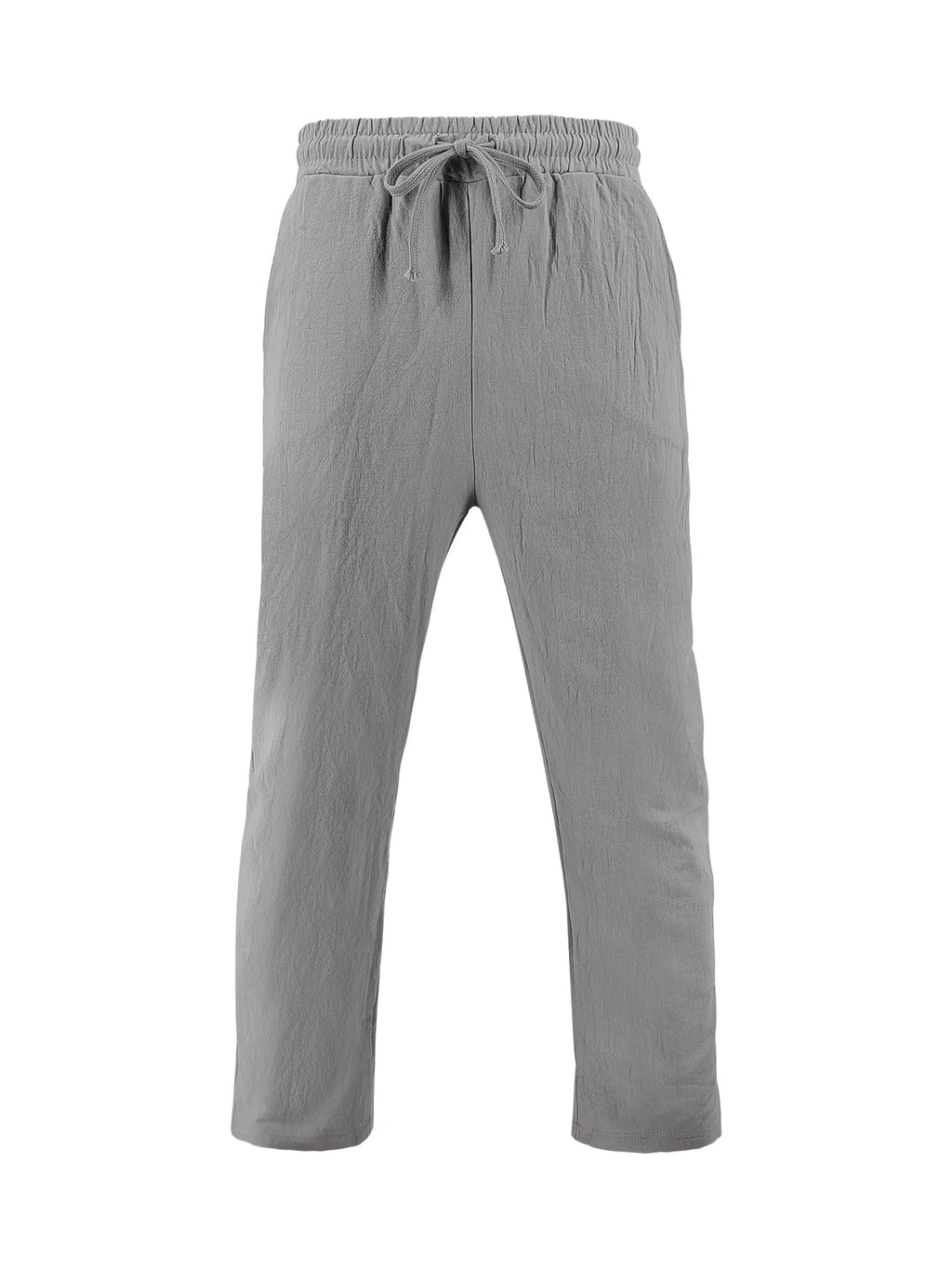 2025 New Arrival Men's Casual Tracksuit Linen Shirt and Pants Set Breathable Summer Outfits for Beach and Daily Wear
