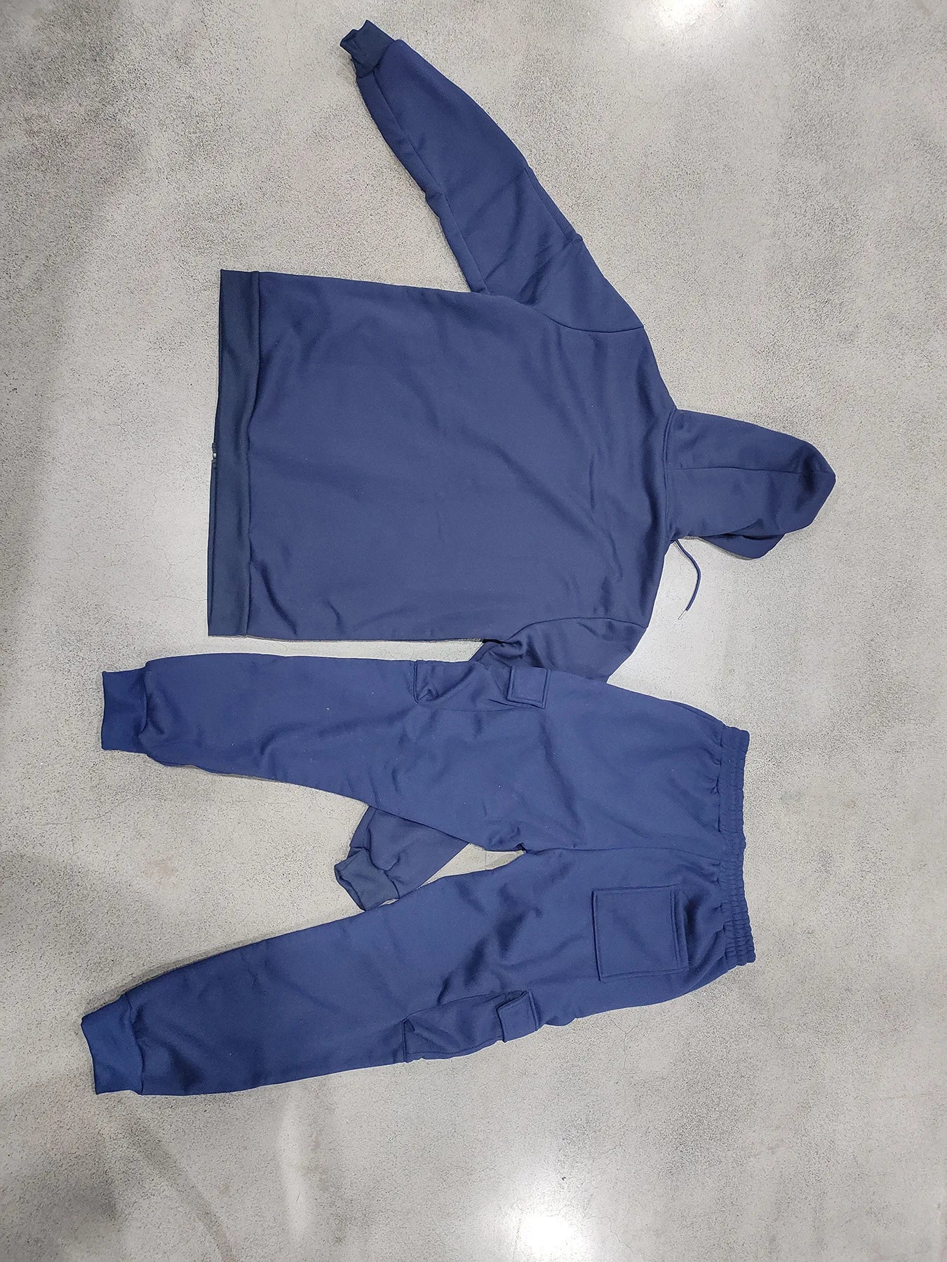 Men's Full Zip Hooded Tracksuit 2 Piece Set Casual Cargo Pocket Jogger Suit Outdoor Sports Hoodie And Pants Set