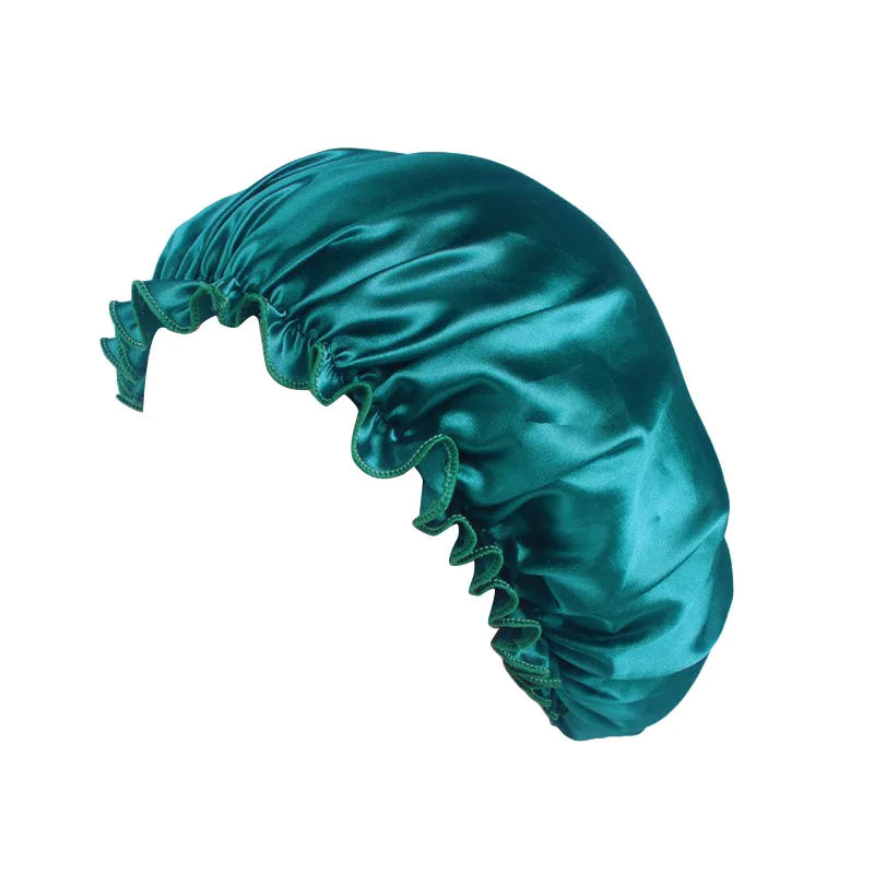 Women Solid Satin Sleeping Night Caps Elastic Band Hair Care Bonnets Used To Hair Care