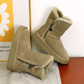 Mid-calf thick-soled snow boots for women in Winter 2025, new fleece, thickened, warm and comfortable cotton shoes