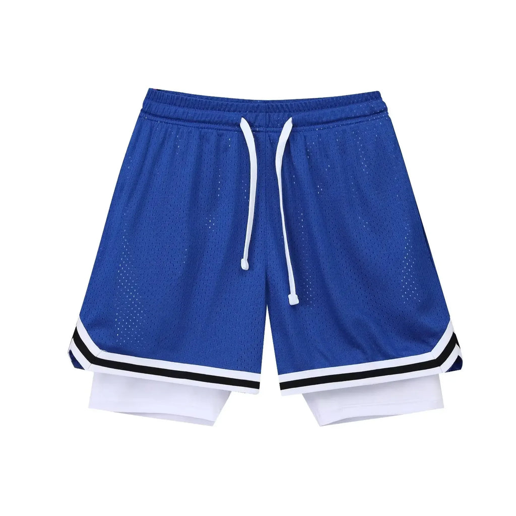 Fake Two Basketball Shorts Loose American Anti-light Men Women Ball Pants Summer Quasi-training Running Sports Five-point Pants