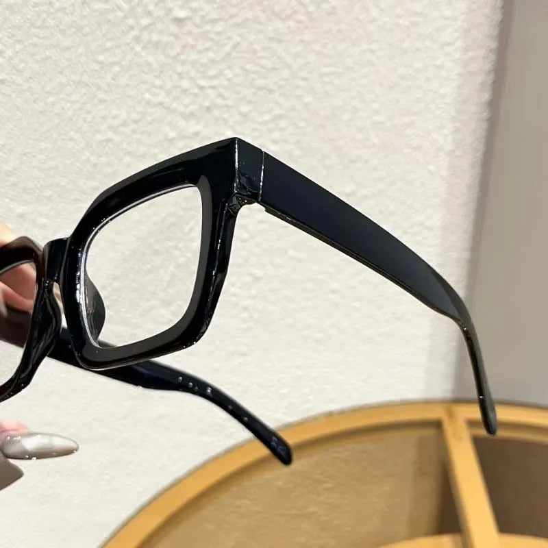 New Square Large Frame Eyeglasses Fashion Street Decorative Glasses Computer Spectacles For Women Men