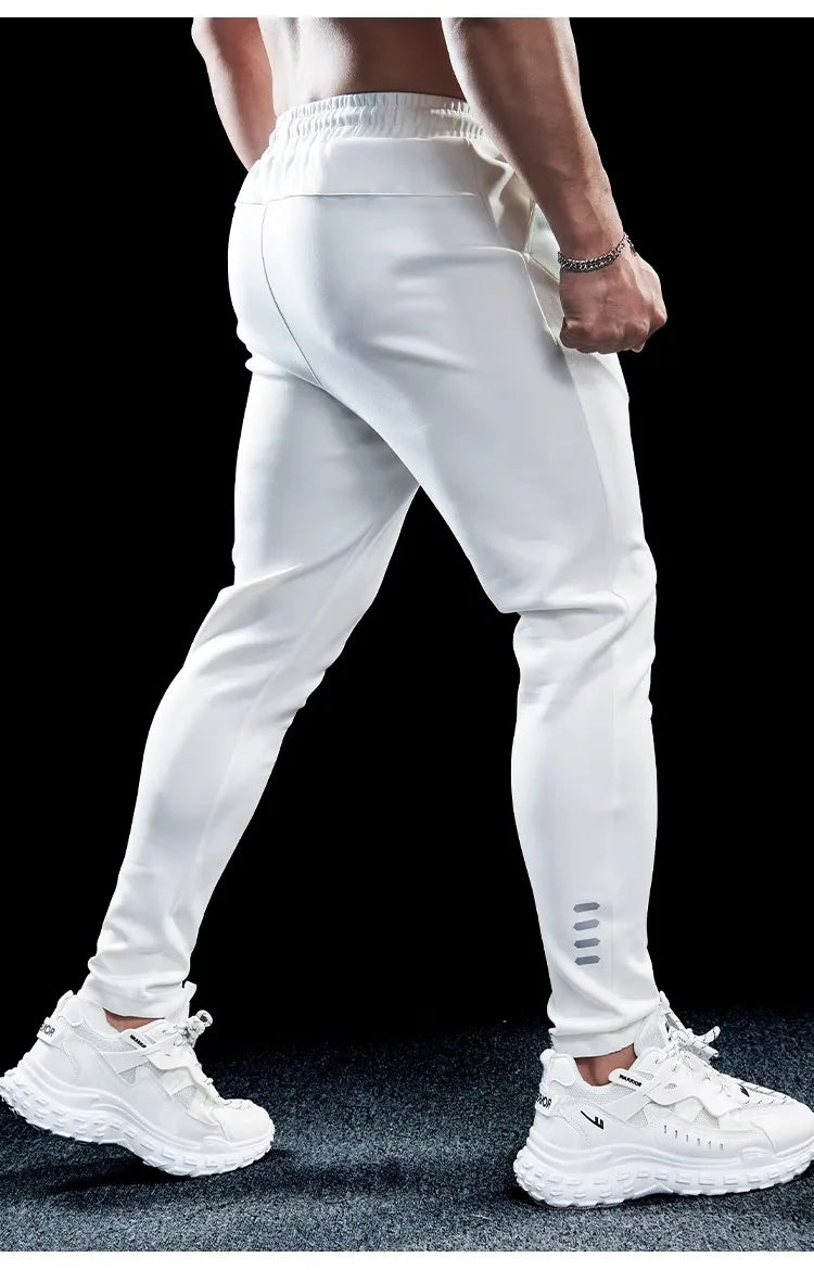 Men's Sports Gym Fitness Casual Slim Stretch Running Pants Tops Men's Quick-drying Breathable Training Pants Autumn Winter