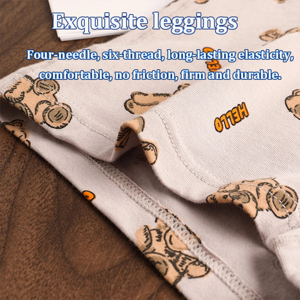 3PCS/Pack Autumn Winter Cotton Cute Bear Print Women's Panties Antibacterial Breathable Crotch Underwear Comfortable Soft Linger