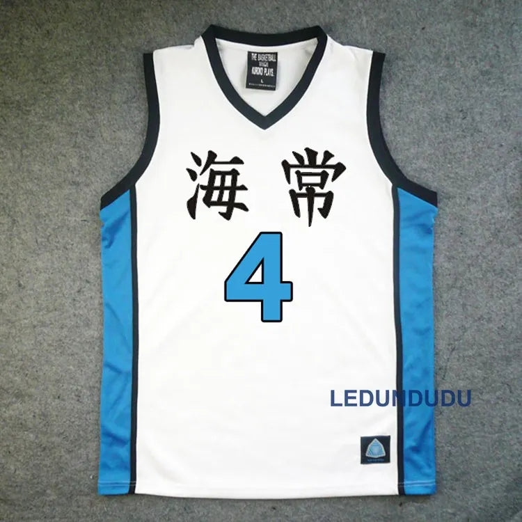 Japan Anime Basuke Cosplay Kaijo School Uniforms Kise Ryota Men Basketball Jersey Sportswear T-shirt Shorts Set