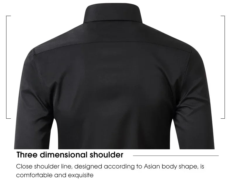 Four sided elastic shirt for men's shirt, multi-color non ironing, wrinkle resistant, simple business dress, casual shirt