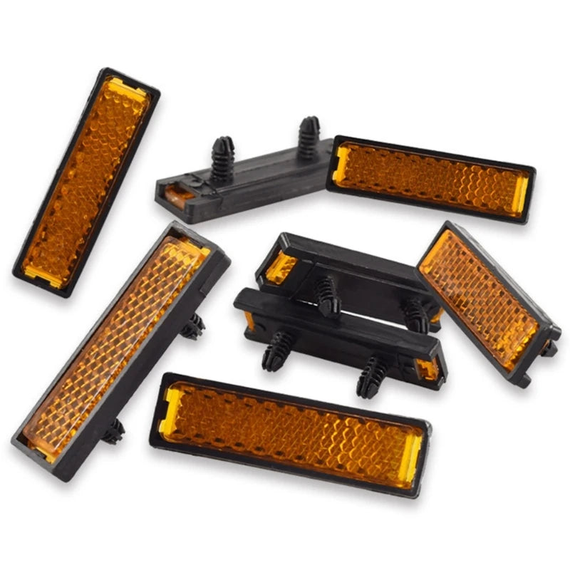 8Pcs/Set Pedal Reflector Reinforced Reflectors For Bike Pedal Bicycles Pedals Bike Pedal Reflectors Wheel Reflectors