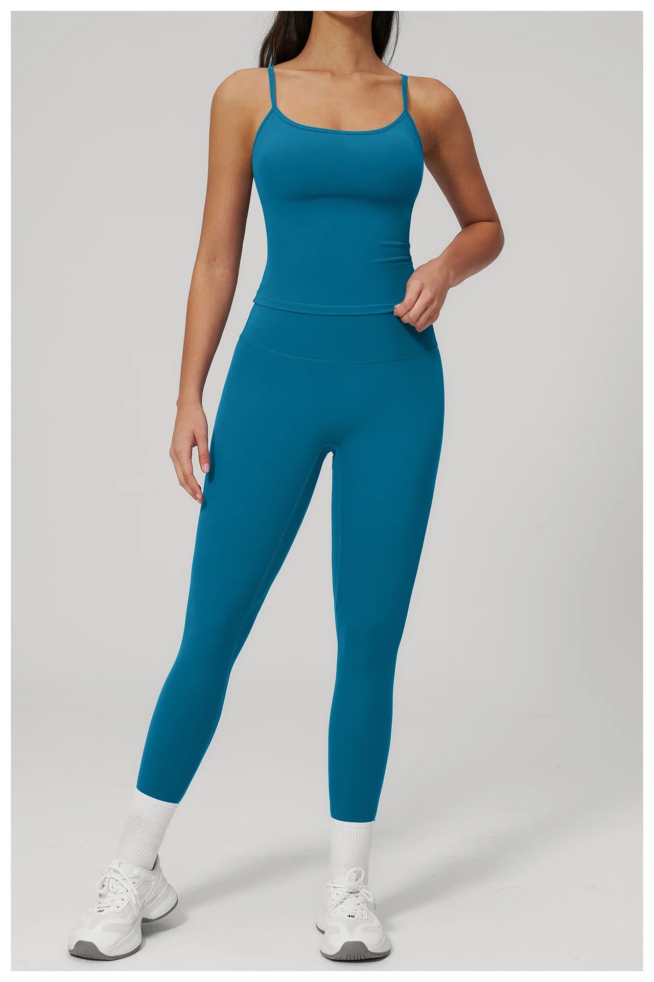 Yoga Set 2PCS Women Tracksuit Workout Outfits Sportswear Gym Clothing High Waist Leggings Fitness Bra Sports Suits Athletic Wear