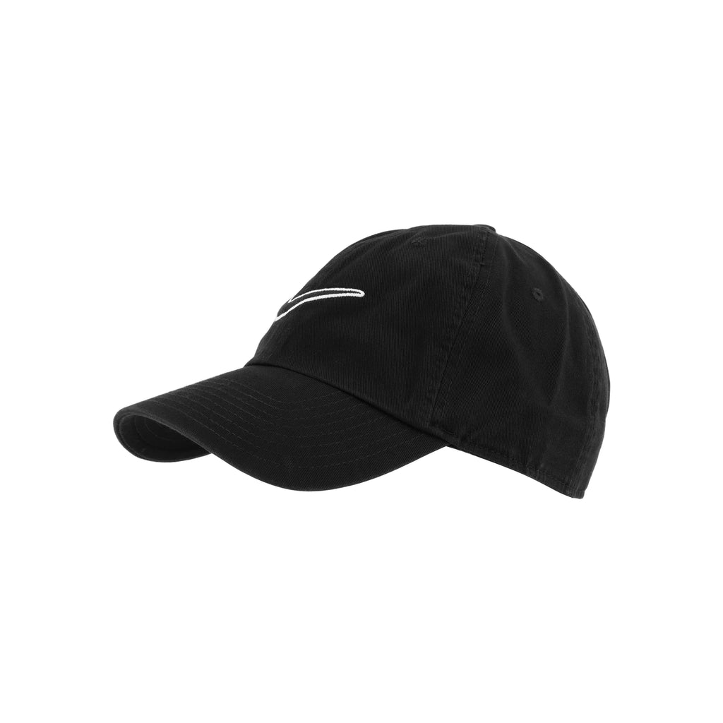 Black Nike Classic Embroidered Logo Cap | Breathable Spliced Adjustable Polyester Unisex Baseball Cap-943091-010