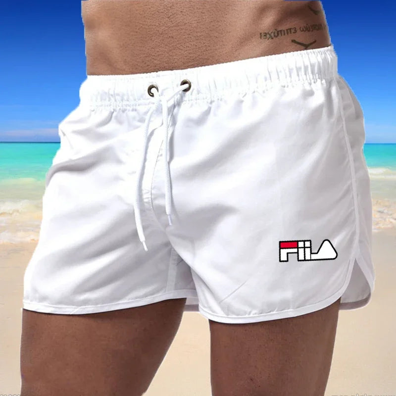 2026 Men's Multi-color Printed Quick-Dry Breathable Beach Shorts, High-Quality Three-Panel Elastic Design Leisure Sports Shorts