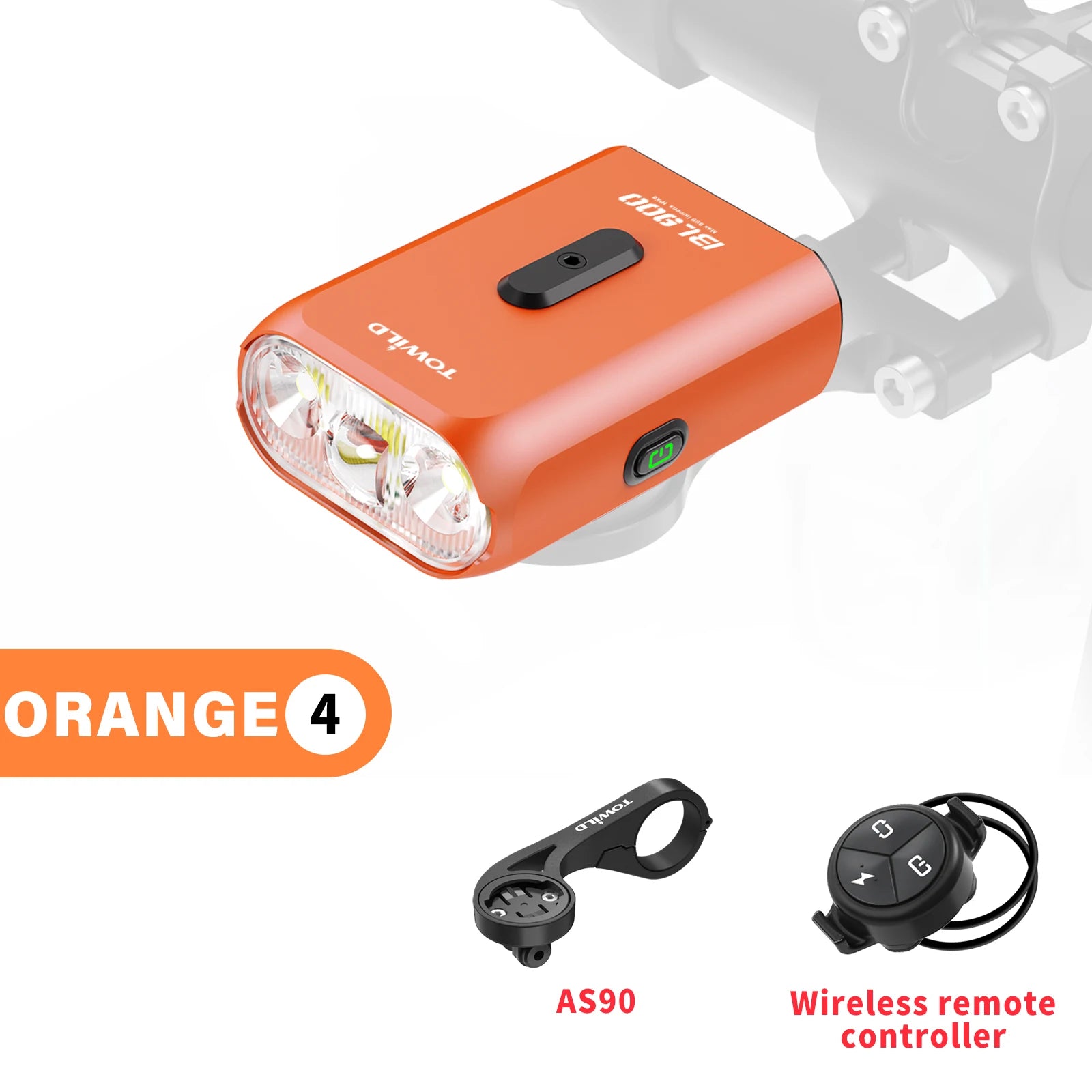 TOWILD BL900 Dual Mounted Bicycle Lights With Focus/Flood Beam 1100LM Rechargeable Bike Light Daytime Safety Night illumination