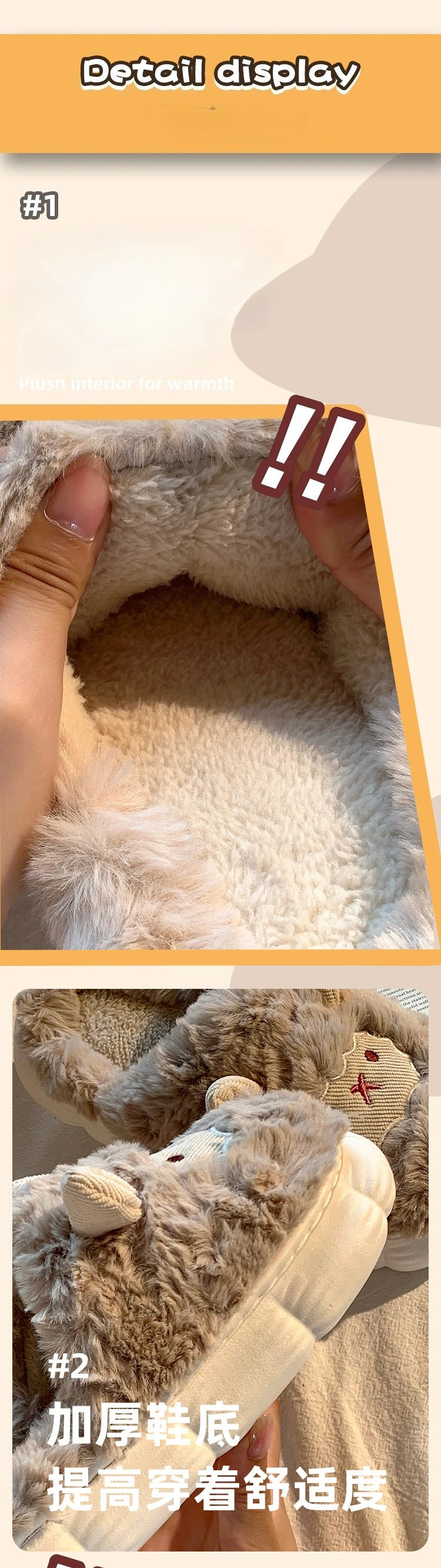 Home Fuzzy Slipper Women Sheep Fluffy Winter Warm Fur Plush Indoor Lazy Female Thermal Furry House Shoe Flat Flip Flop Ladies