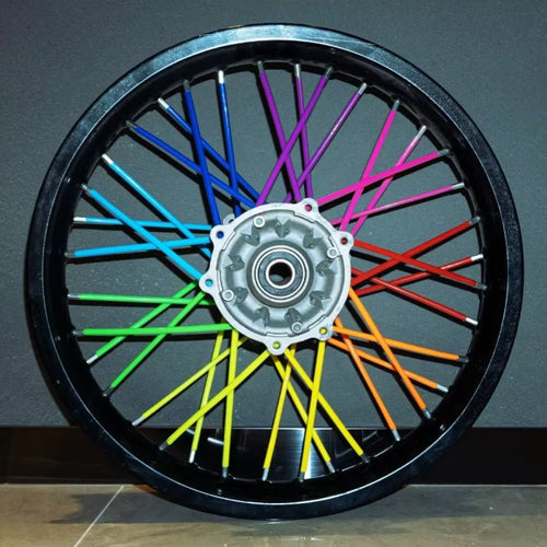 72Pcs Bicycle Off-road Motorcycle Steel Wheel Hub Universal Color Spoke Sleeve Mountain Bike Casing Spoke Retrofit Decoration