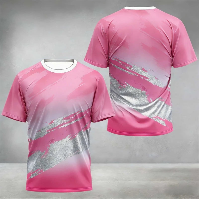 Simple Fashion Running Football Badminton T Shirts For Men Summer Casual Outdoor Fitness Sports T-shirts Loose Quick Dry Tees