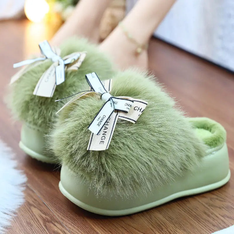 Newest cat paw feet slippers woman fluffy closed heel home shoes for women winter warm slip on animal claw slipper furry loafer