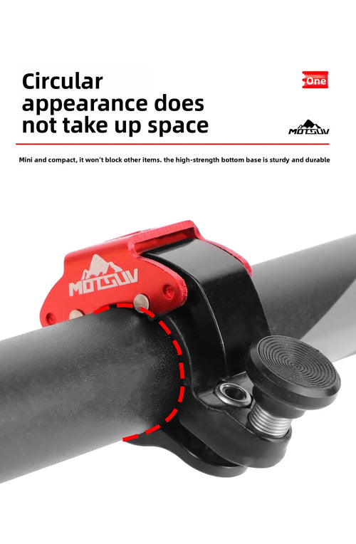 Aluminum alloy hidden bicycle bell ring, crisp bell, horn, outdoor cycling mountain bike bell