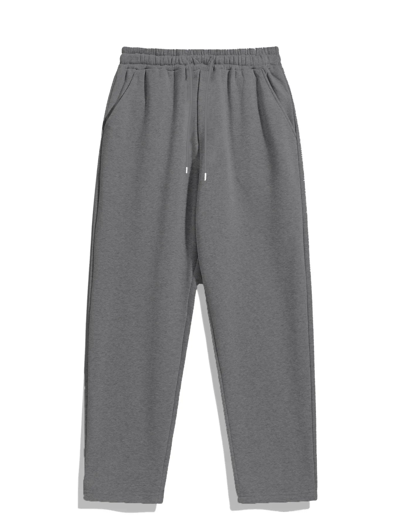 2026 New Cross-Border Autumn/Winter Cargo Pants, Solid Color, High Waist, Slimming Design, Pockets, Straight Leg, Wide Leg, Loos