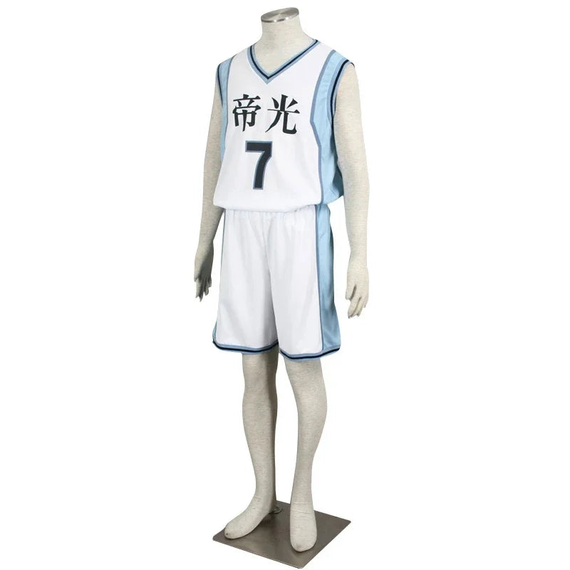 Kuroko no Basuke Teiko School #7 Midorima Shintaro Basketball Jersey Anime School Costume