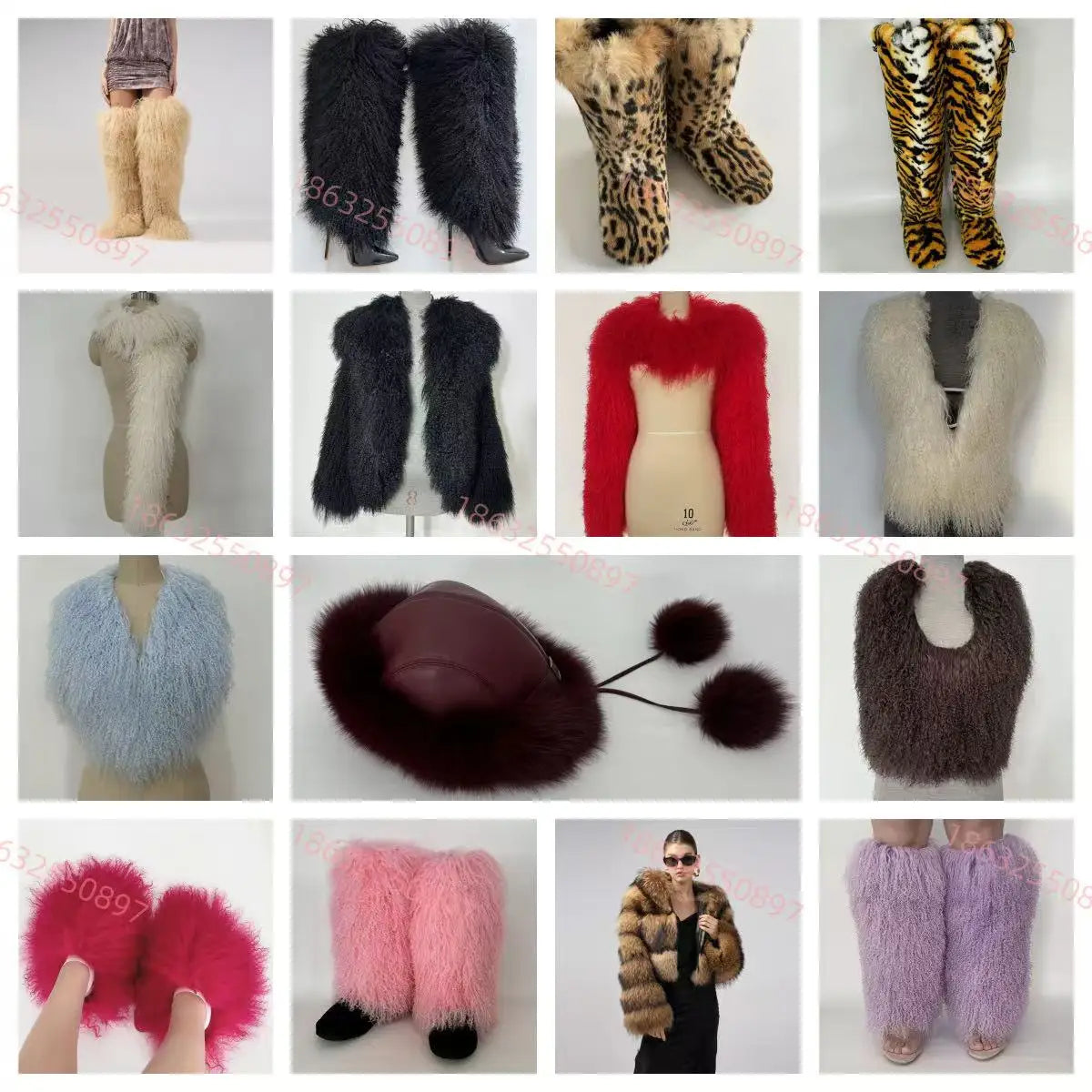 Ins Claw Slippers Adults Winter Flip Flops Warm Fur Slides Fluffy Fuzzy House Shoes Unisex Animal Claw Slippers