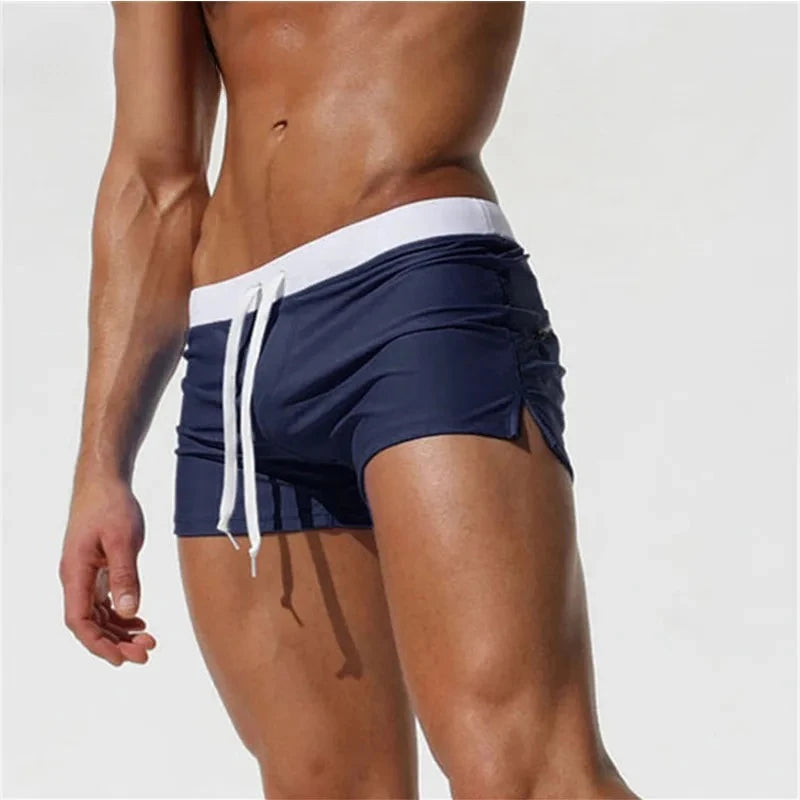 Running Shorts Summer Sexy New Beach Shorts Breathable Quick Dry swimsuit Casual Mens Shorts Gyms Swimwear Boardshorts Trunks