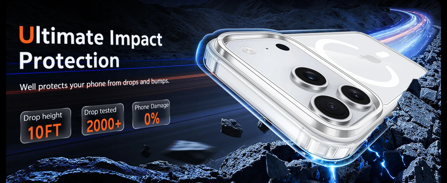 Original Magnetic Transparent Phone Case, Silicone Case for iPhone 17 Air 16 15 14 13 Pro Max Plus 16E Magsafe