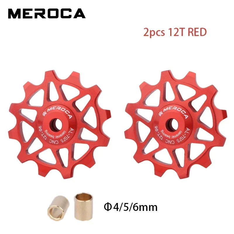 12 14T Road Bike Ceramic Bearing Pulley 8V 9V 10V 11v Rear Derailleur Guide Wheel for Sram Shimano Mountain Bike Derailleur