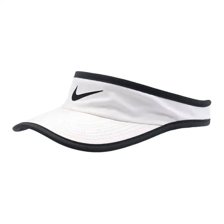 Nike Sunscreen Hat, Sunscreen, Empty Top, Comfortable Tennis Cap, Velcro, Convenient, Spandex, Children's, White 611816-100