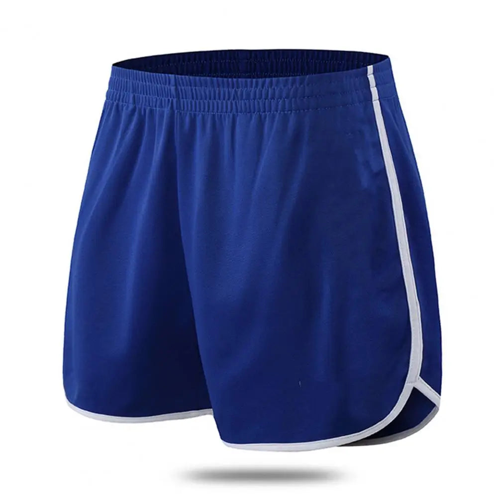 Above Knee Men Shorts Men's Summer Drawstring Shorts Elastic Waist Loose Length Beach Trousers Daily Casual