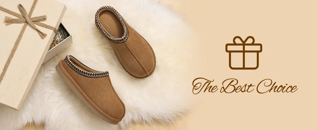 Crestar Women's Memory Foam Fuzzy Slippers New Genuine Suede Fluffy Slippers Women Men Cozy Warm House Shoes Indoor and Outdoor