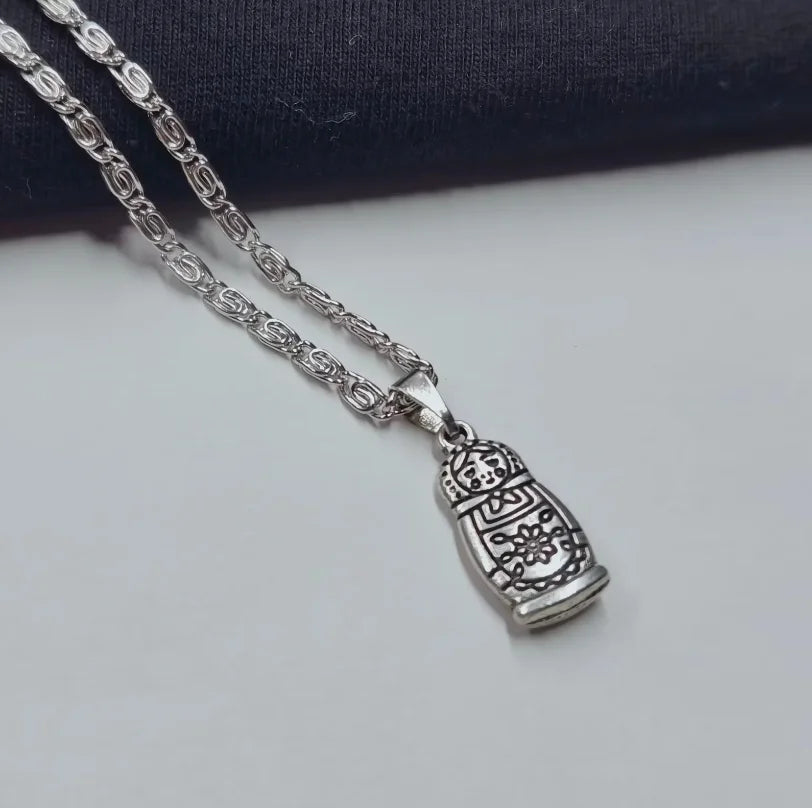 1pcs Hockey Basketball Volleyball Racquet Hat Necklace 45cm Stainless Steel Chain Women Sports Jewelry Wholesale Sales