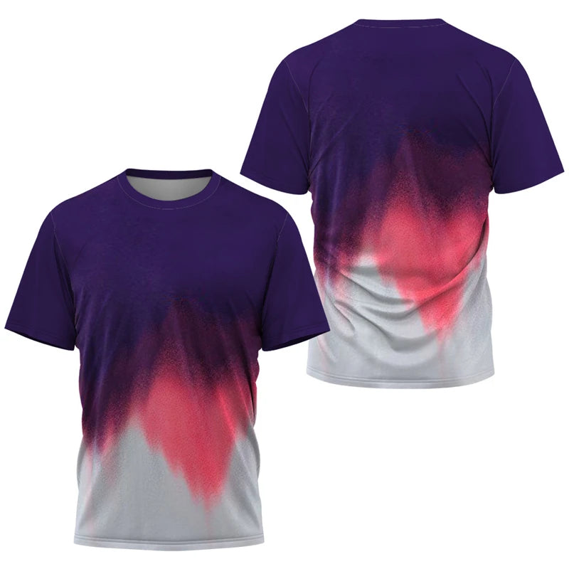 Simple Quick Dry Table Tennis T Shirts For Men Summer Short Sleeve Fashion 3D Printed Sports T-shirts Loose Breathable Gym Tops