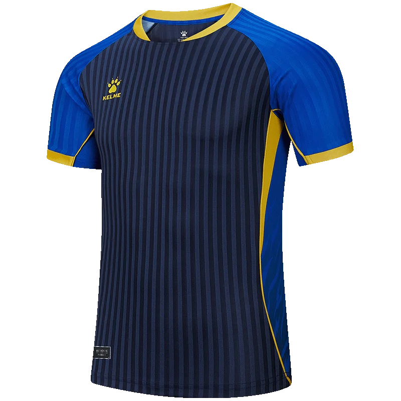 Kelme Men's Football Jersey Breathable Quick Drying Jersey Comprehensive Training Short Sleeved Top Customized Training Uniform