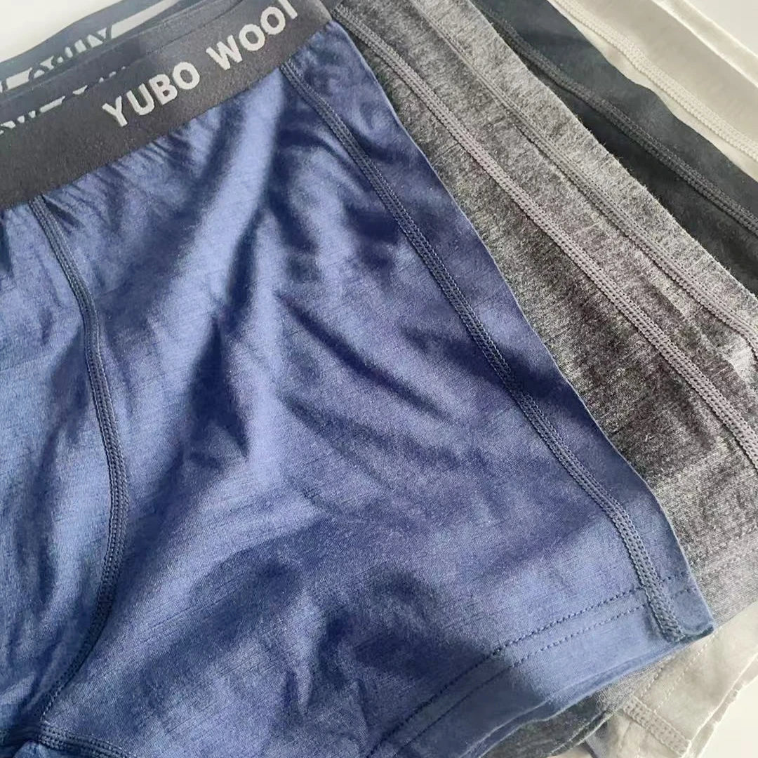 Merino Wool Boxer Briefs Men Merino Wool Underwear Base Layer Merino Boxer Brief Underpants Soft Moisture Breathable Comfy