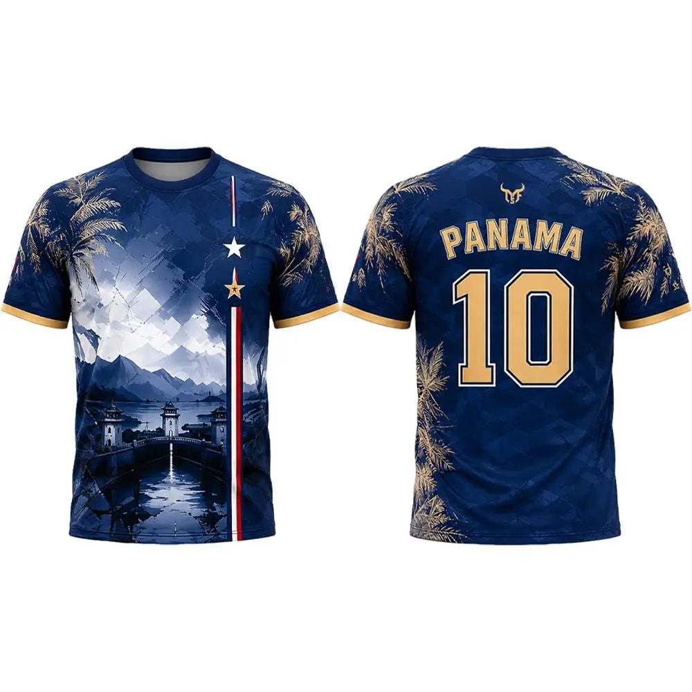 Panama Flag 3D Printed T-shirt 2026 Panama Outdoor Sports Soccer Training Jersey Unisex Quick Dry Breathable Casual Street Tops